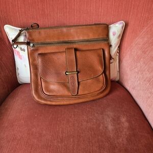 Roots Tan Crossbody Bag